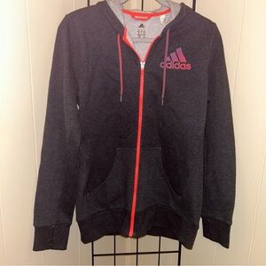 Adidas Gray Hoodie with Pink Accents NWT women’s Medium